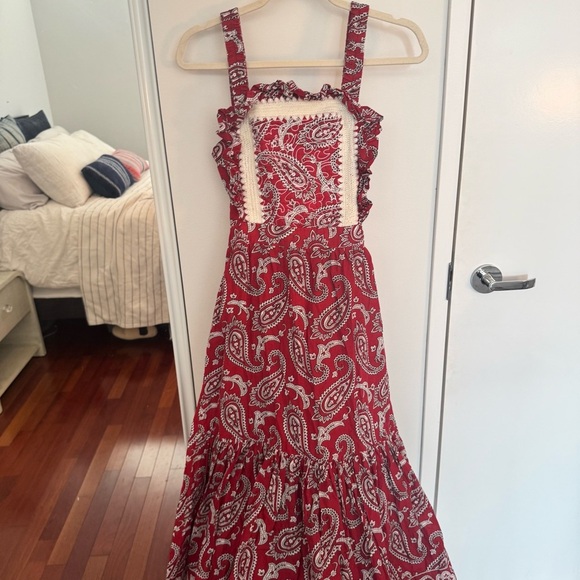 Sea New York Theodora Paisley Print Apron Dress - Picture 3 of 7